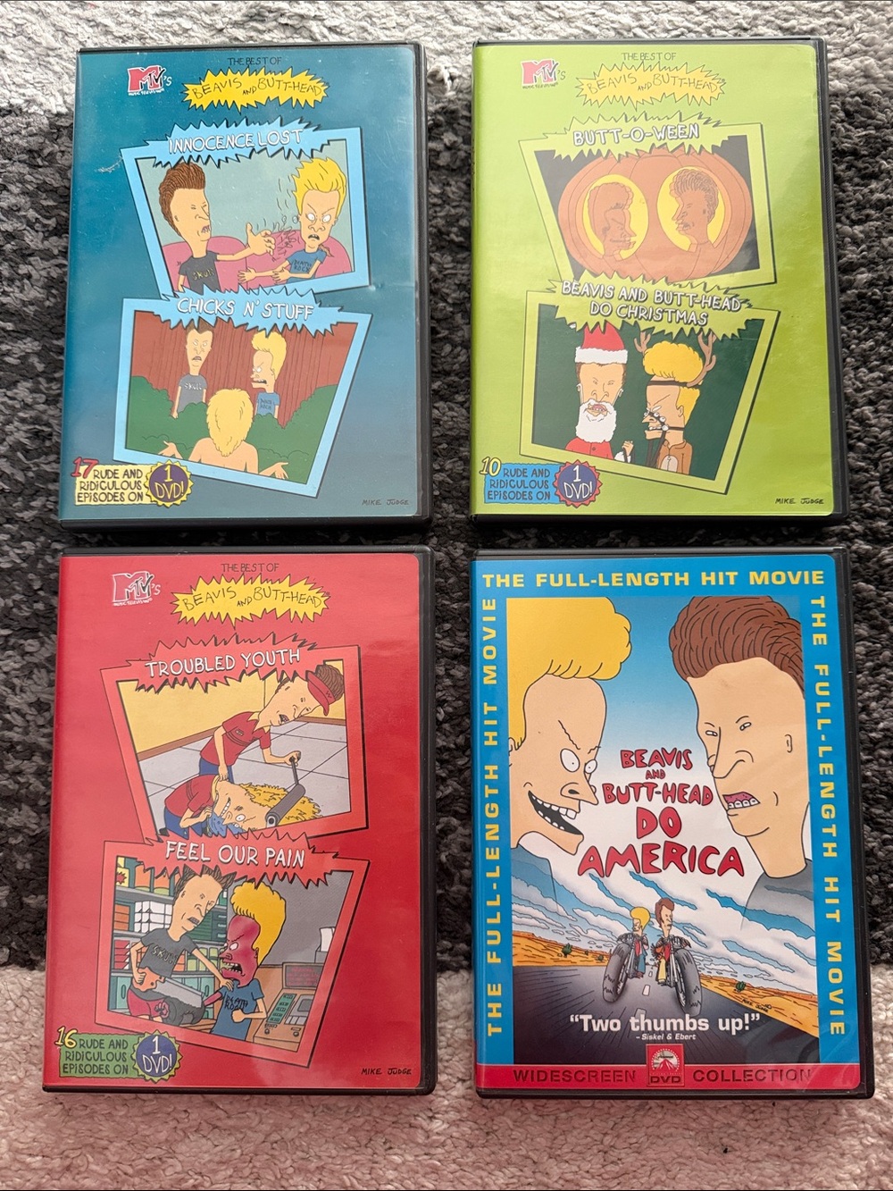 MTV Beavis and Butt-Head Do America, Best Of (x3) DVDs, EUC!
